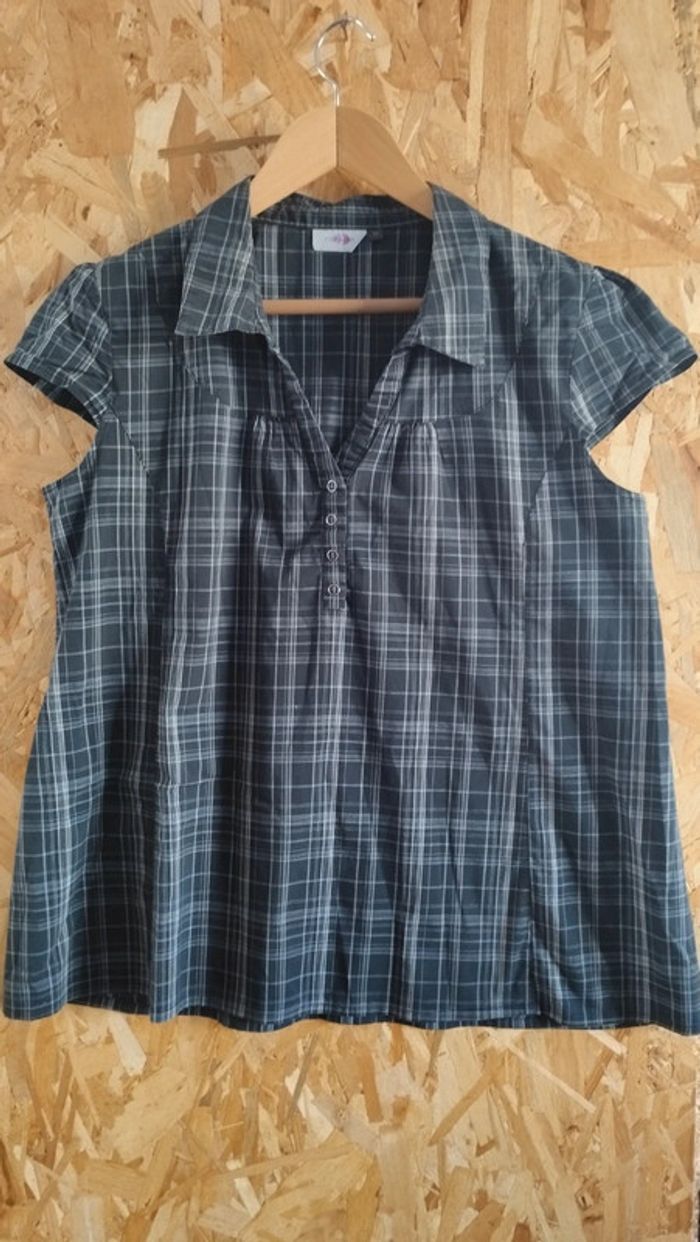 Haut style chemise sans manches