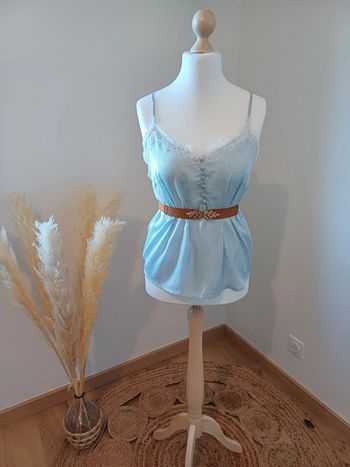 Débardeur bleu et blanc rayé Kiabi taille M 38