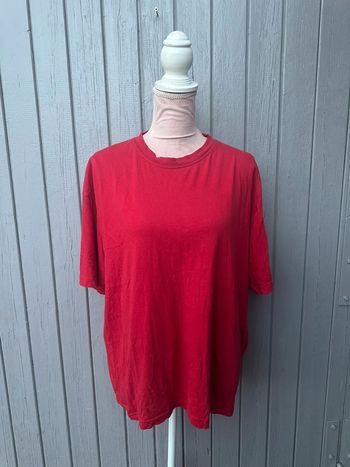 T-shirt manches courtes été rouge basic 42/XL