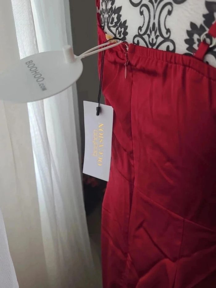 Robe de soirée bordeaux satinée 38 - photo numéro 14