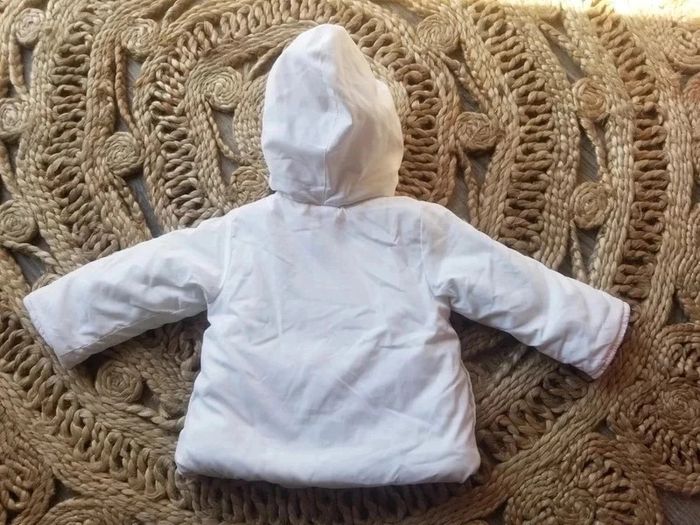 Manteau fille 3 mois Orchestra blanc et rose clair - photo numéro 2