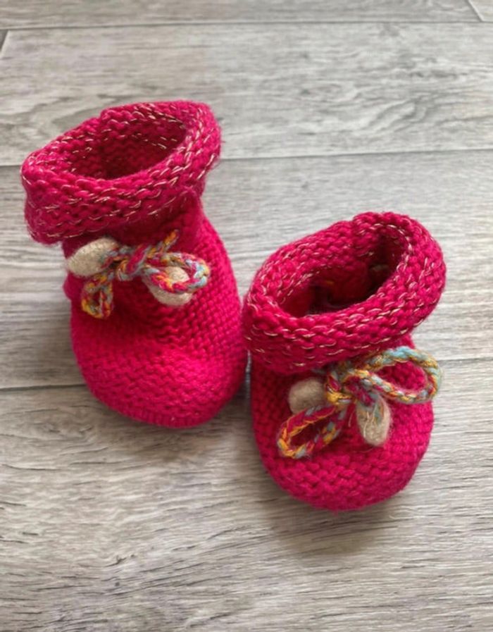 Chaussons fushia tricoté Catimini 17 18