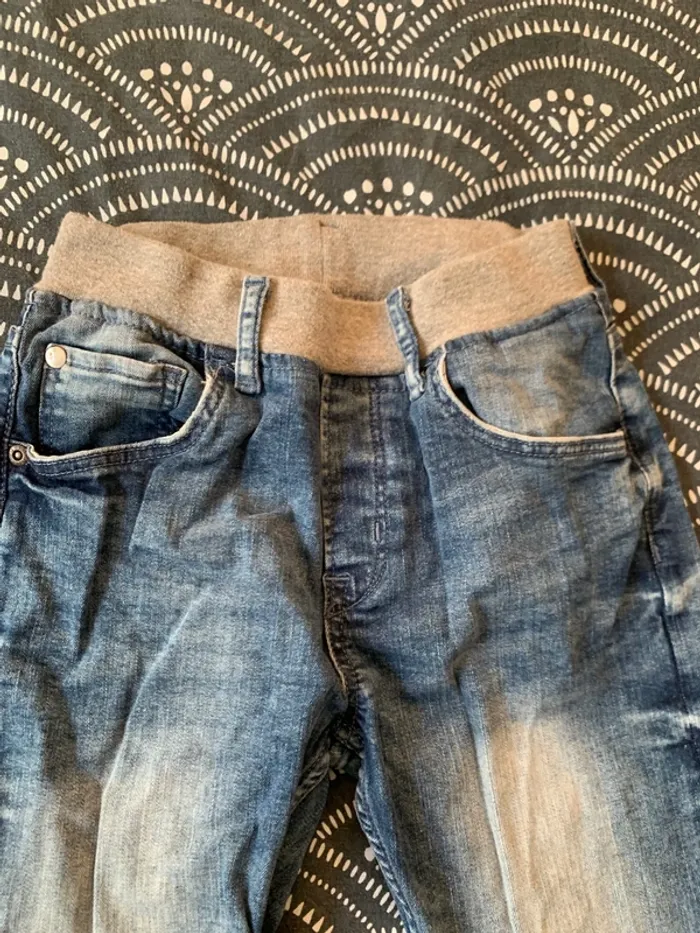 Pantalon jogger jean taille 6-7 ans - photo numéro 2