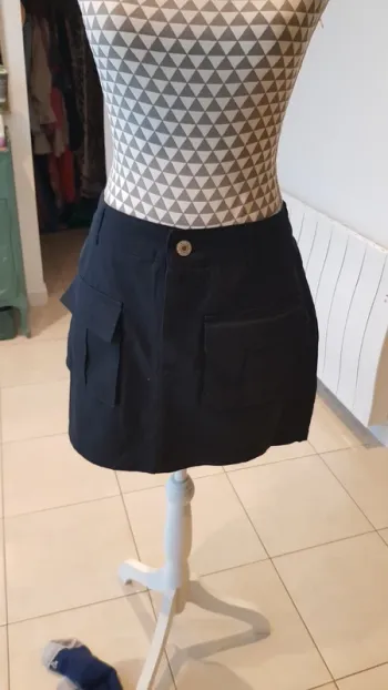 Jupe cargo noire