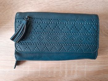 Grand Portefeuille vert/bleu canard