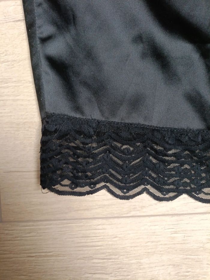 Robe de soirée noire satinée - photo numéro 5