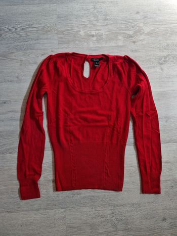 Pull léger rouge foncé Mango taille S