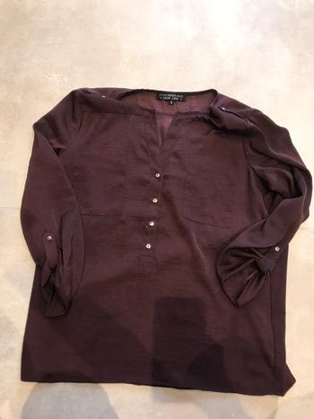 Haut chemise bordeau