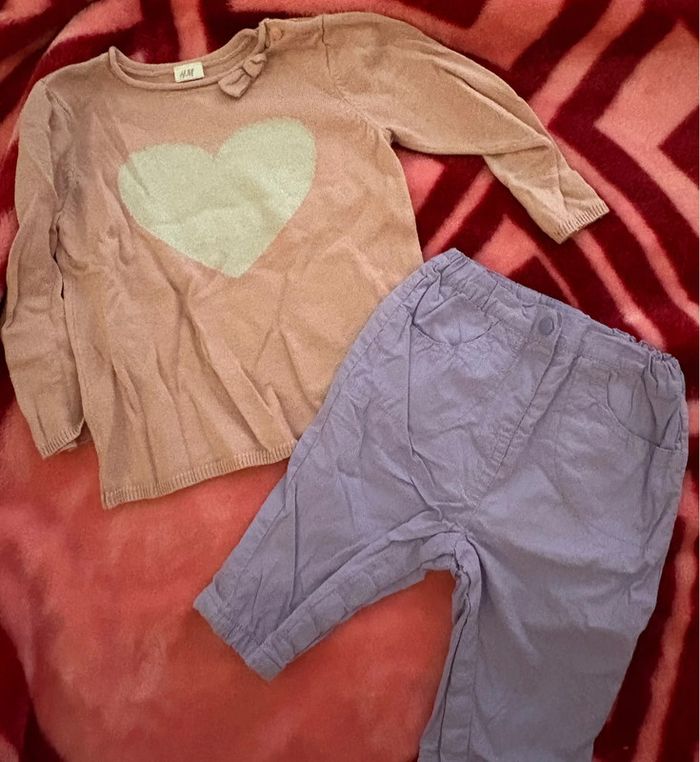 Ensemble violet et rose