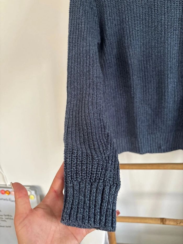 Pull bleu en maille hollister taille XS - photo numéro 5