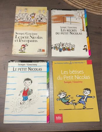Lot 4 livres le petit Nicolas