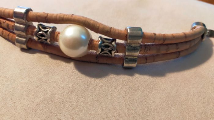 Bracelet naturel perle et liège – Collection Terres d’Ailleurs - photo numéro 10
