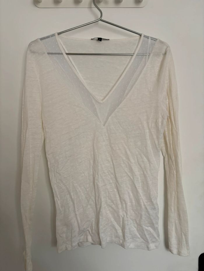 T-shirt effet transparent L