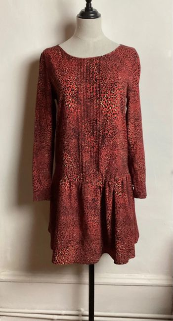 Robe rouge à motifs Zara 36