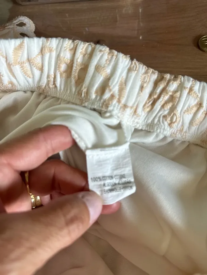 Magnifique short doublé en gaz de coton et broderie femme - photo numéro 5