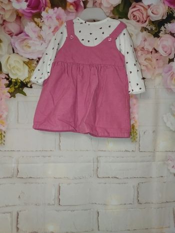 Robe avec tee shirt rose 6mois
