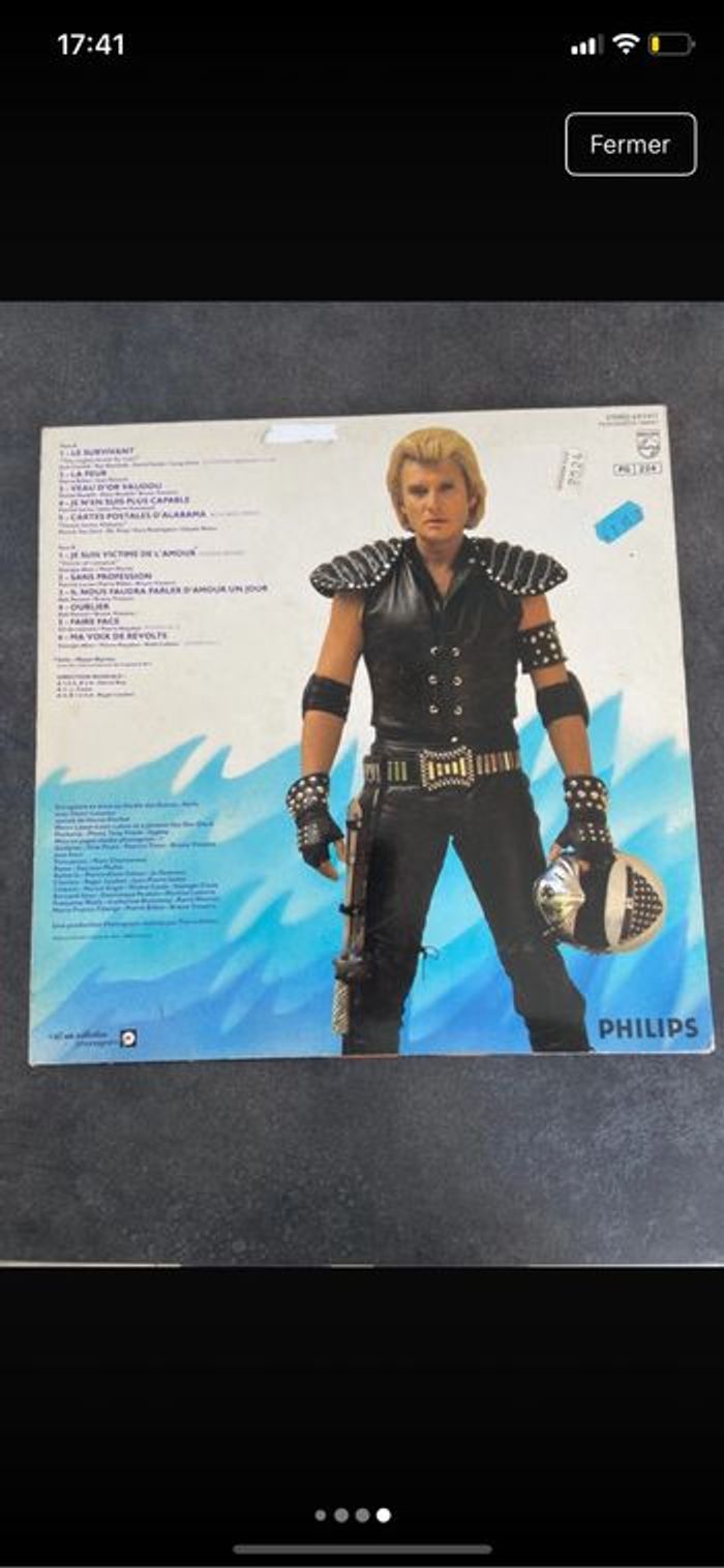 Vinyle 33 tours Johnny Hallyday La peur - photo numéro 4