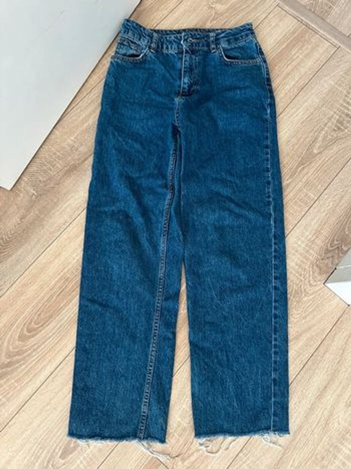 Jean large bleu marine