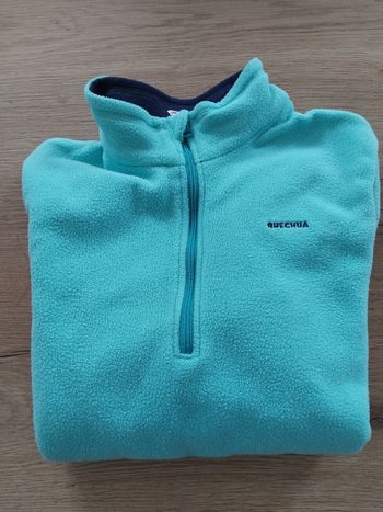 Pull polaire turquoise 10 ans