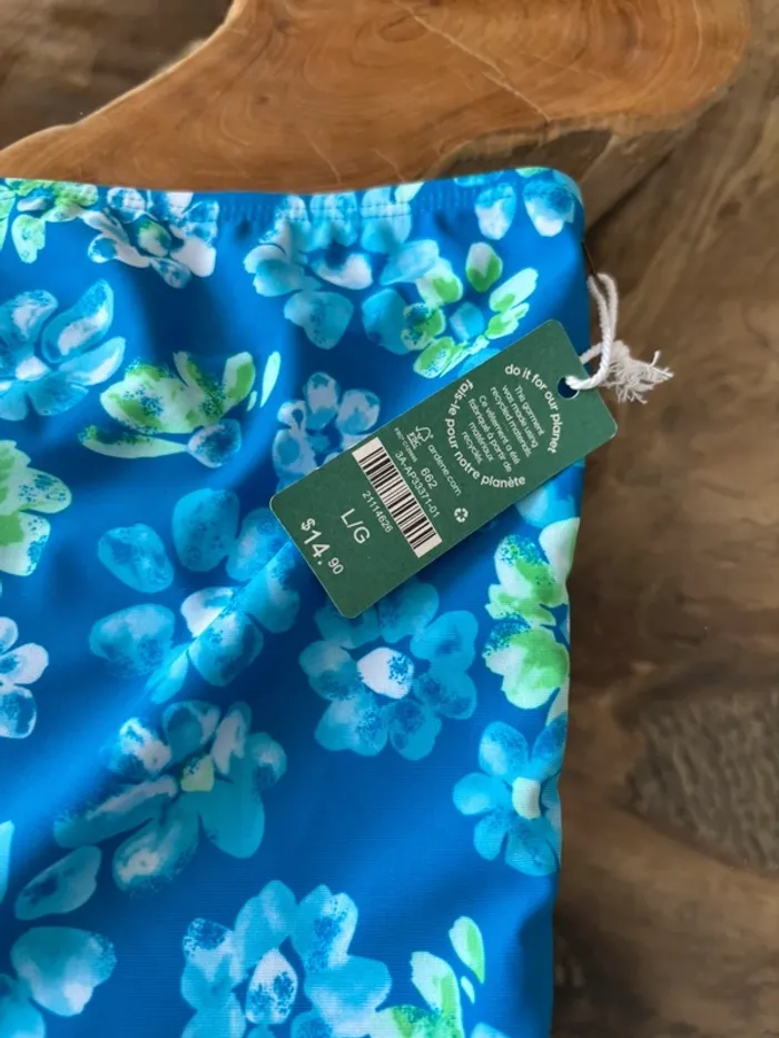 Maillot de bain 2 pièces Ardene femme bleu fleurs - photo numéro 3