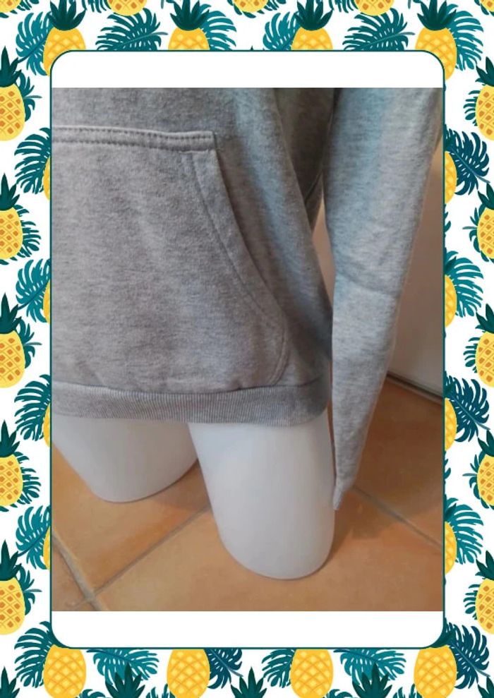 Sweat gris lacet ruban - photo numéro 5