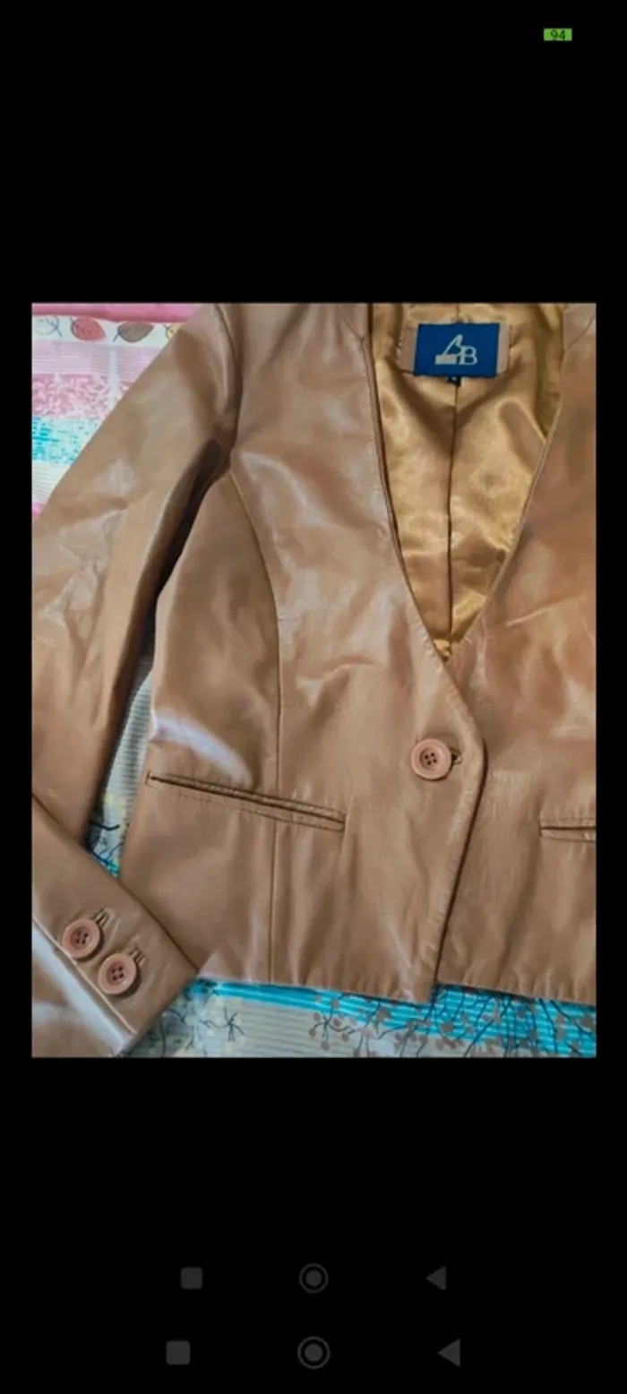 Veste en cuir CB taille M