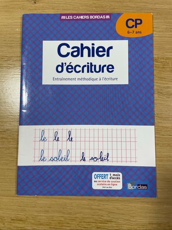 Cahier d’écriture CP 6/7 ans
