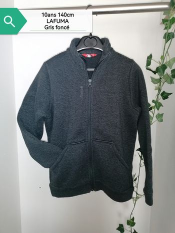Veste polaire 10ans 140cm Lafuma gris foncé
