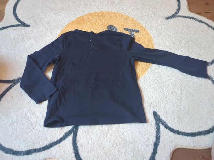 T-shirt manches longues bleu marine sergent major 5 ans col ruffle - photo numéro 4