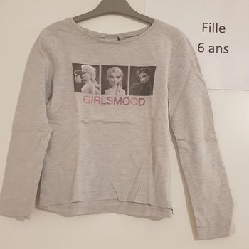 T-shirt ml reine des neiges disney 6 ans