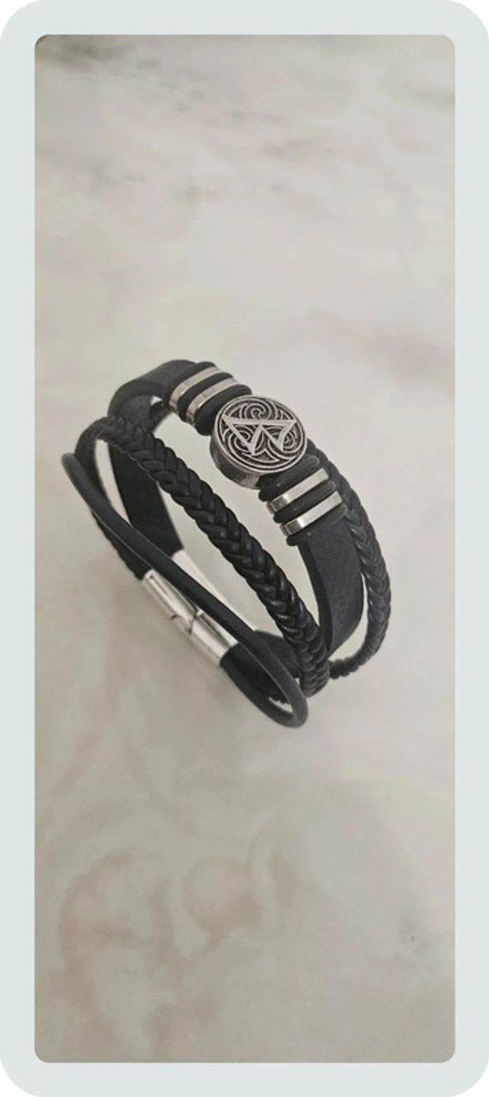 Bracelet en cuir pour hommes - photo numéro 2