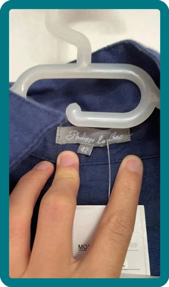 Gilet long bleu - photo numéro 2