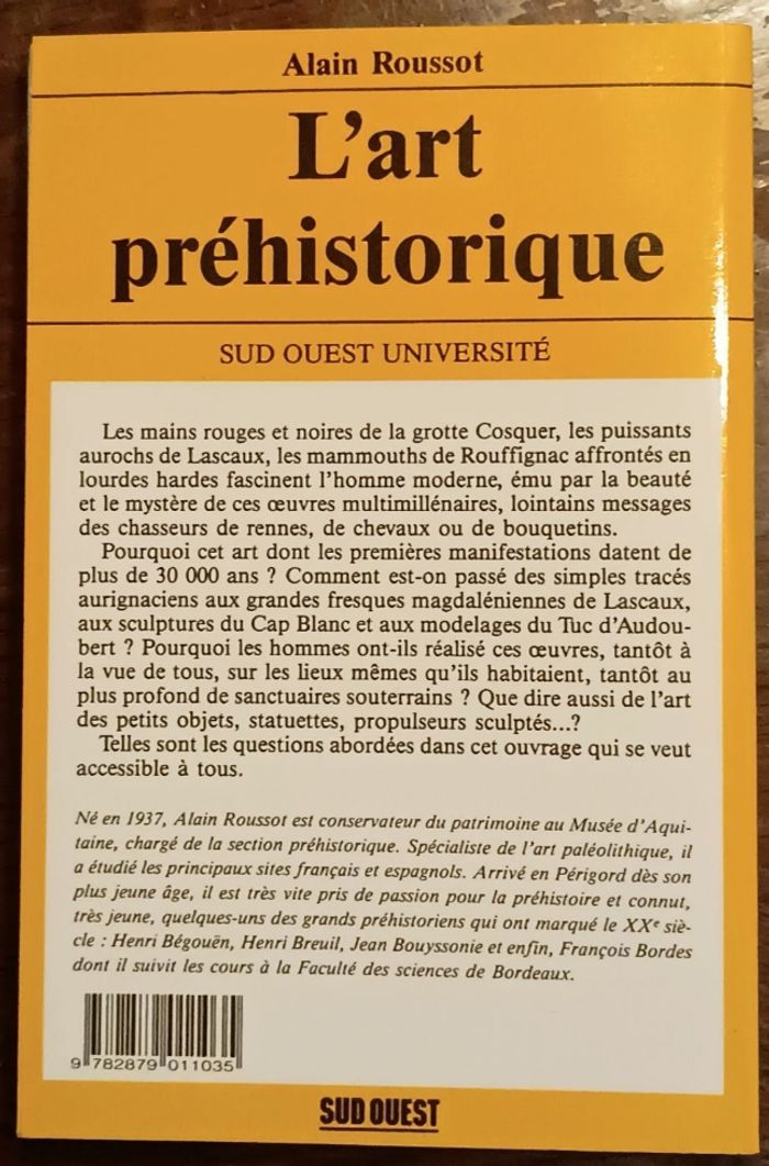 L'art préhistorique Alain rousset bon état - photo numéro 2