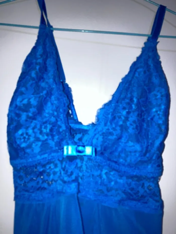 Nuisette transparente bleu - photo numéro 3