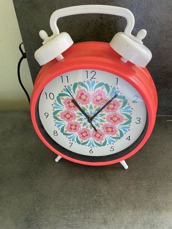Horloge réveil floral
