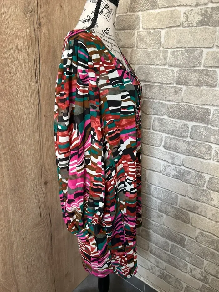 Robe casual multicolore neuve avec étiquette taille M - photo numéro 2