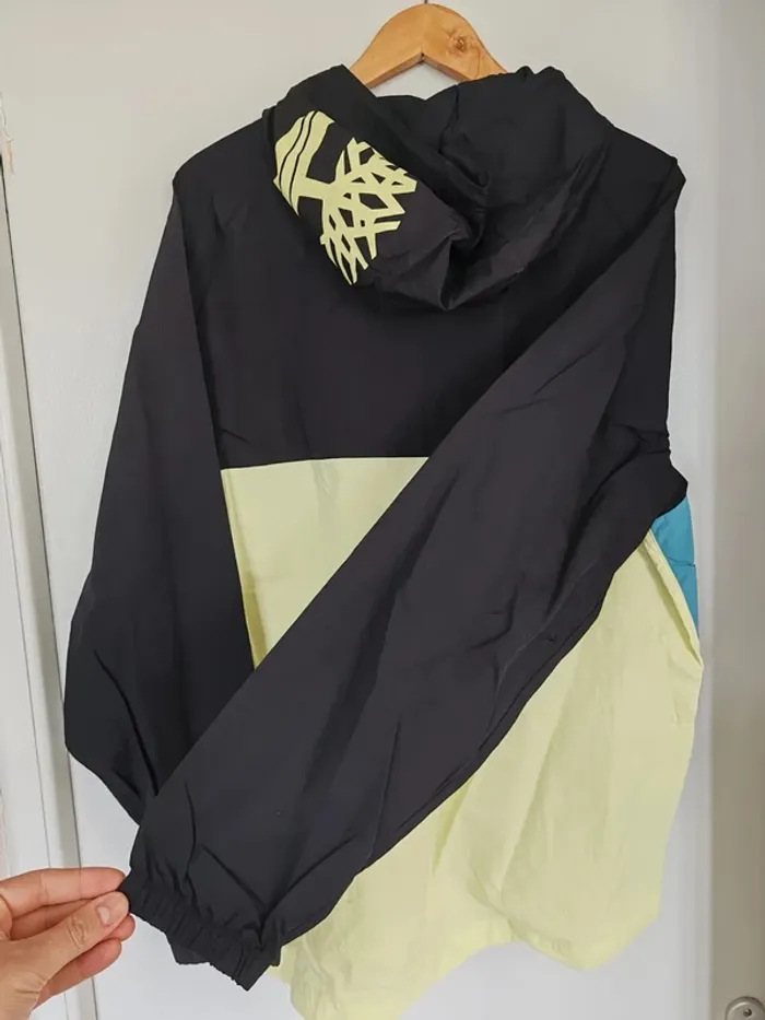 K-Way Imperméable Quart Zip Timberland Taille L Noir et Jaune - photo numéro 4