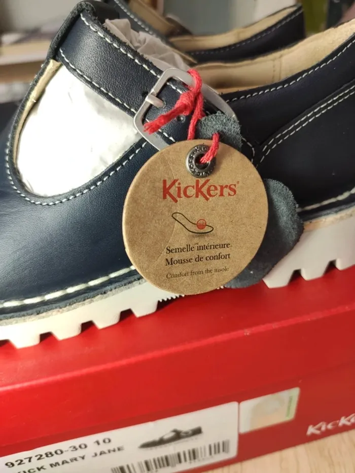 Chaussures kickers 30 bleu marine Mary Jane semelle mousse de confort. - photo numéro 5