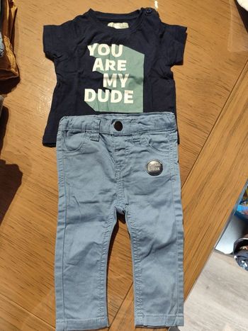 Tenue garçon Mes petits cailloux 9 mois
