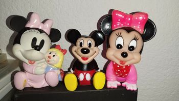 Lot figurines Pouet Disney Minnie Mickey figure bath vintage