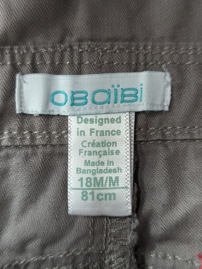 Salopette en toile Obaibi 18 mois - photo numéro 4