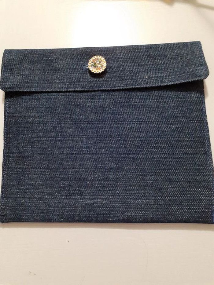 Pochette en tissu jean- Fait Main