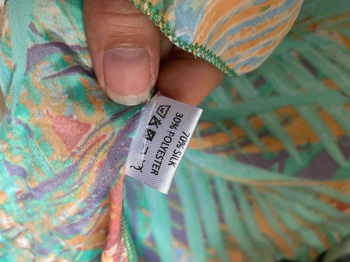 Robe d'été soie motif feuillage – M - photo numéro 7