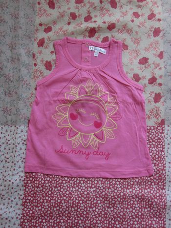 Débardeur rose 12 mois