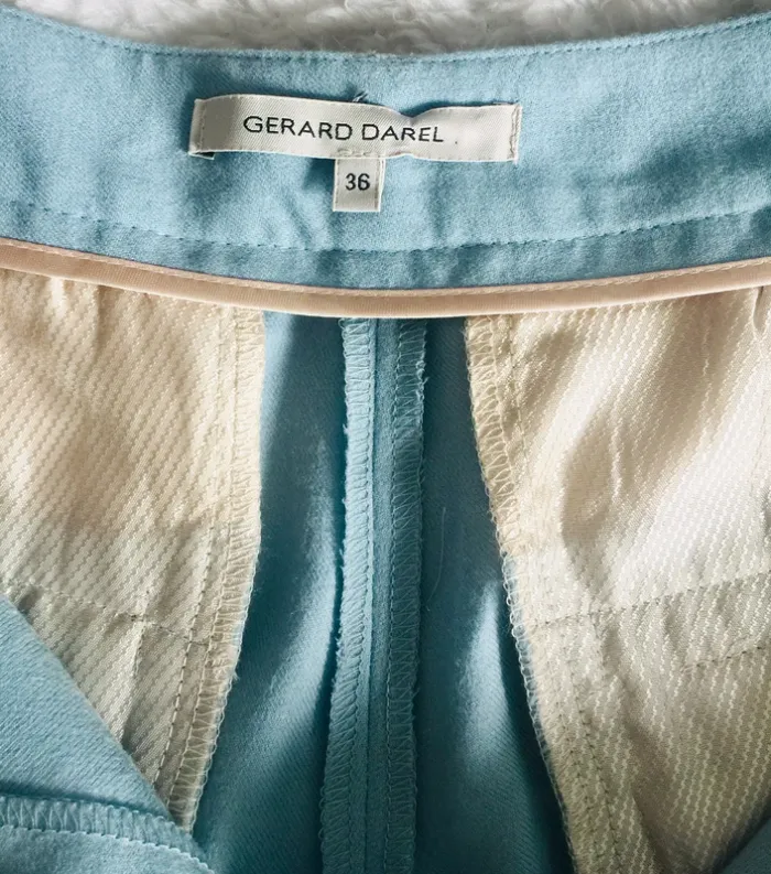 Pantalon taille haute carotte bleu pastel - photo numéro 3