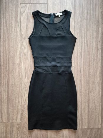 Robe noire moulante transparence bershka