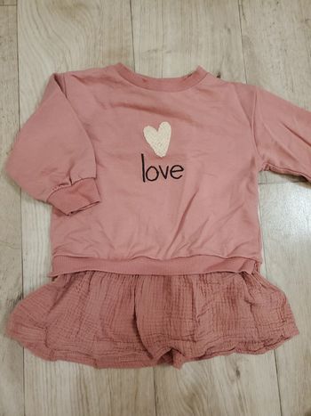 Robe Sweat Tex 18 Mois Love