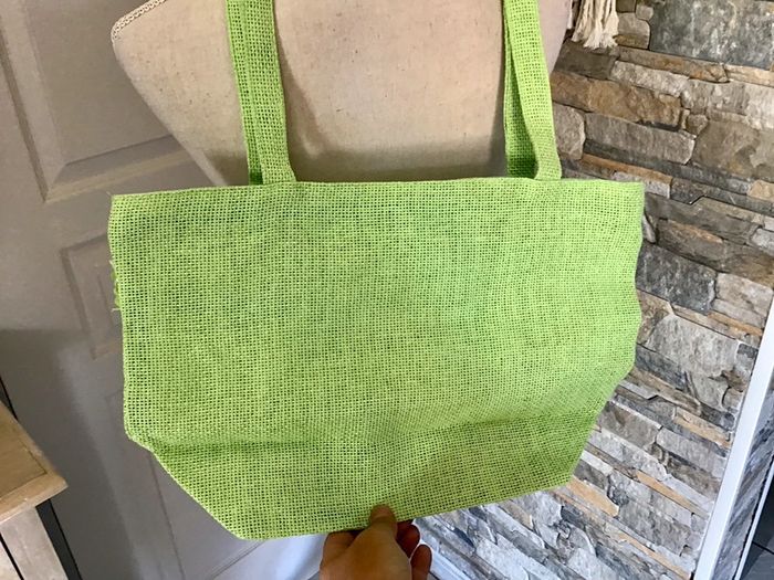 Sac plage sac fourre tout menthe vert clair bleu doubler 41-26 cm - photo numéro 6