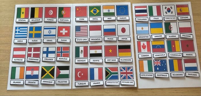 Fiche Montessori : Les drapeaux - photo numéro 4
