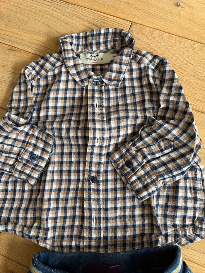 Ensemble 6 mois chemise pantalon Cyrillus sergent major - photo numéro 2